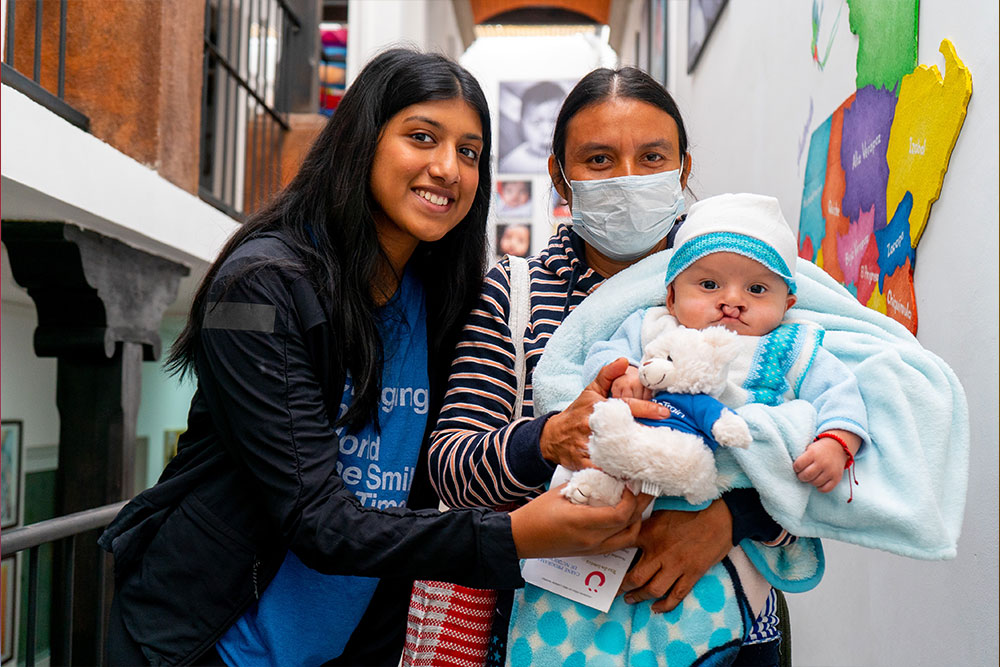 Sarah Thomas with a patient and her mother in Guatemala
