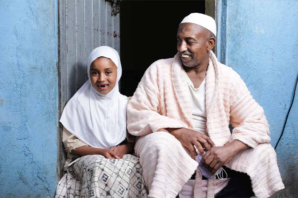 Sabira with her father, Abdulrahman