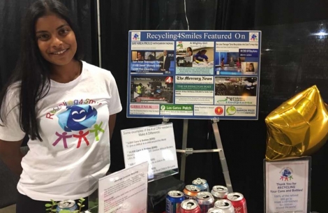 Sonali at recycling for smiles booth