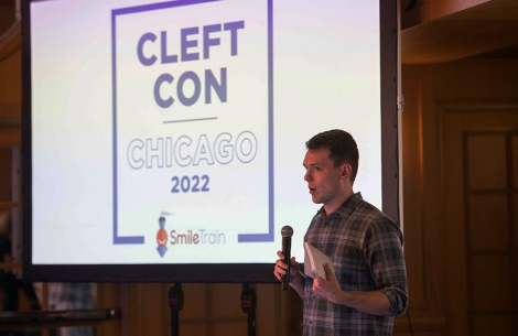 YLC co-chair Lou Jug speaks at Cleft Con Chicago in July