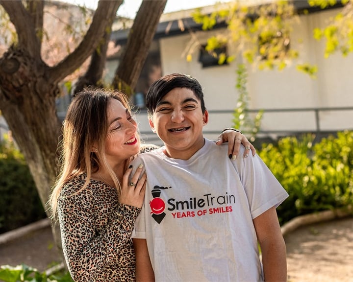 Vicente in a Smile Train shirt